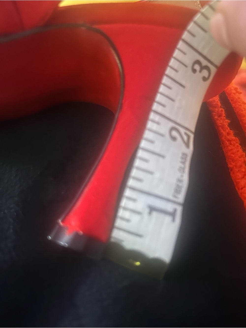 Christian Louboutin RED Satin Wavy Slingback Heels - Picture 4 of 7